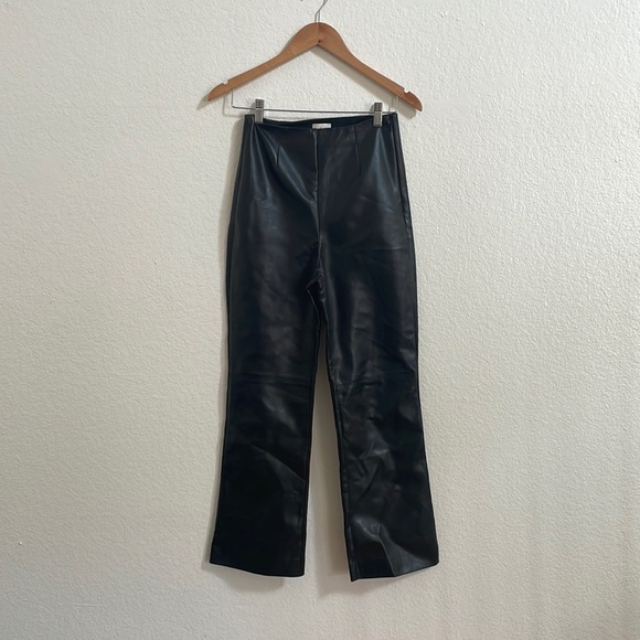 Aritzia Wilfred Black Leather Pants - Picture 1 of 3